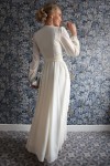 Платье с запахом из шифона макси (Айвори)     - фото 