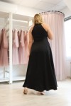 Вечернее макси платье большого размера (Черное)   - фото 