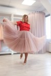 Пышная ярусная юбка из фатина (60 цветов) Тауп   - фото 